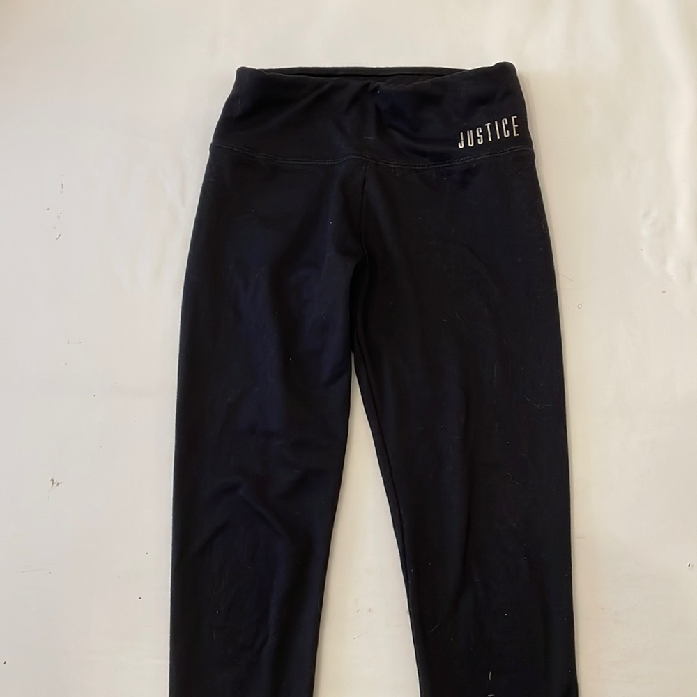 Justice Active Girls black leggings.